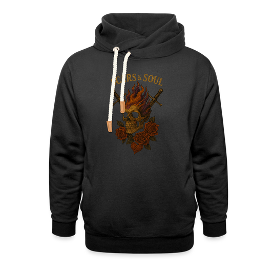Shawl Collar Hoodie - black